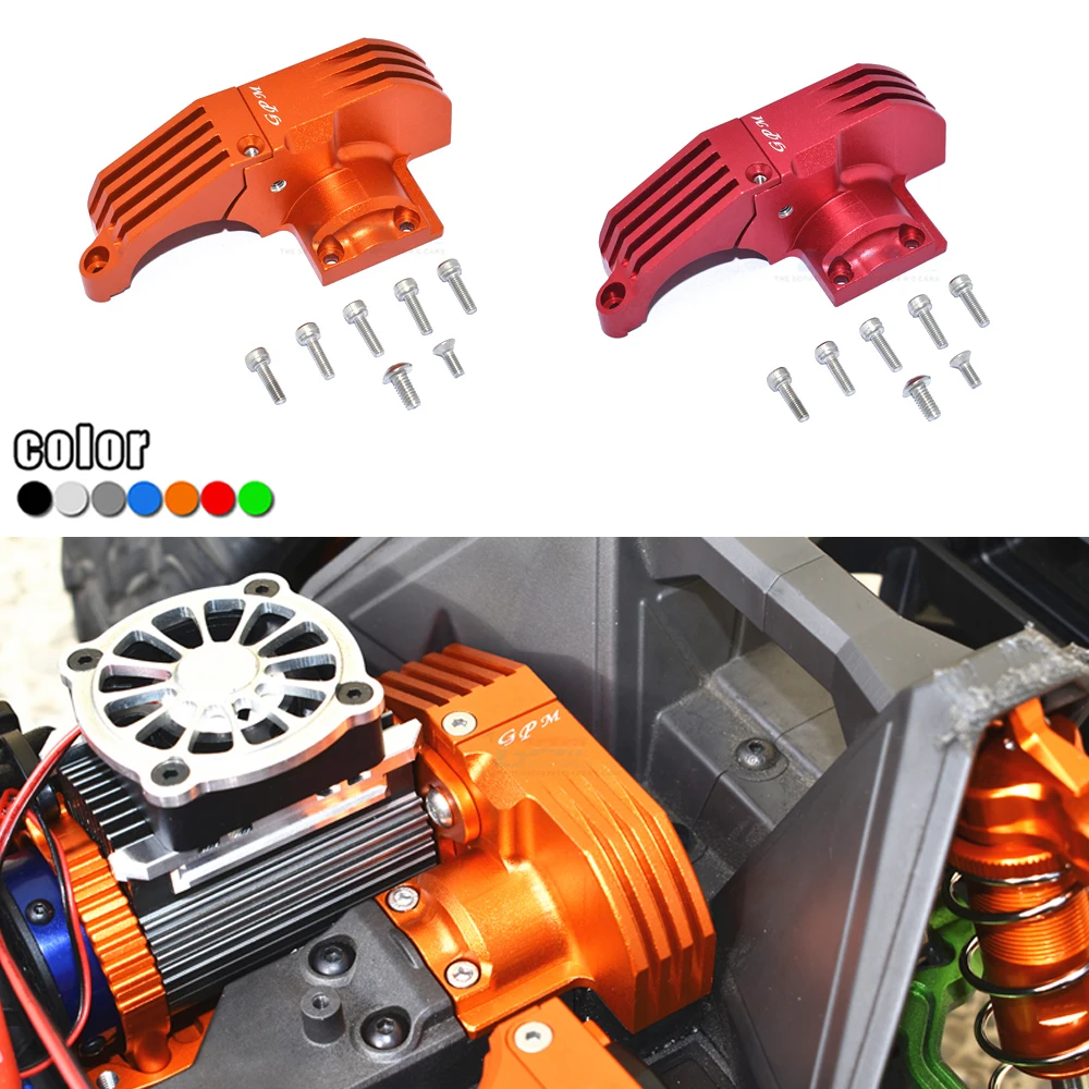 

GPM TRAXXAS 1/10 MAXX 4S 89076-4, металлическая крышка из алюминиевого сплава для защиты зубов, крышка двигателя, крышка шестерни 8987