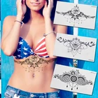 Временные модные татуировки, ювелирные изделия, наклейки на тело, египетская, Арабская, индийская мандала, временная татуировка, наклейка на нижнюю часть, сексуальные татуировки для девочек