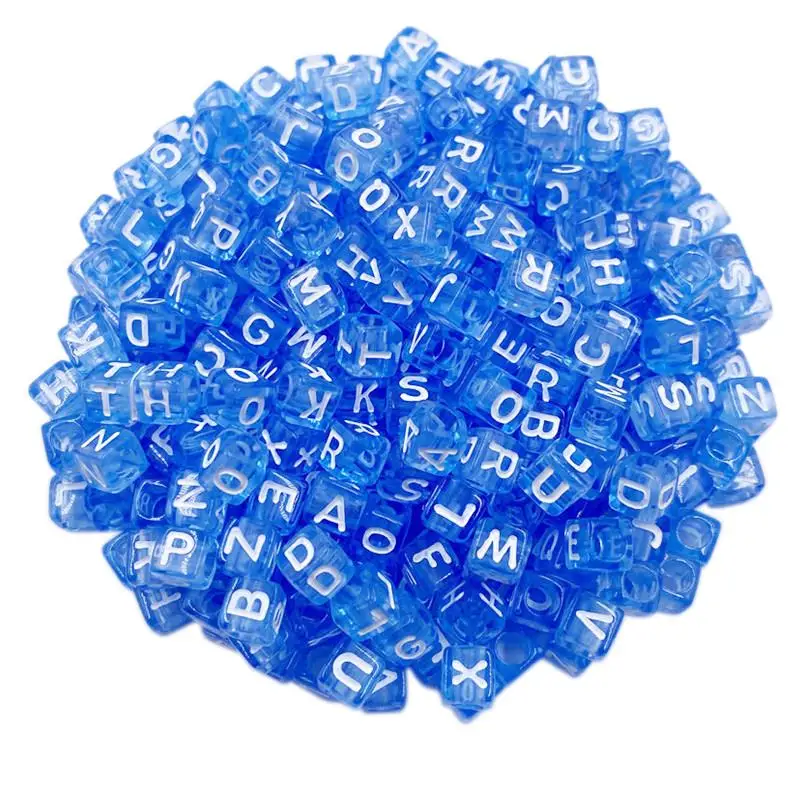 50 шт. 6 мм квадратные буквы россыпью бусины сделай сам для изготовления ювелирных