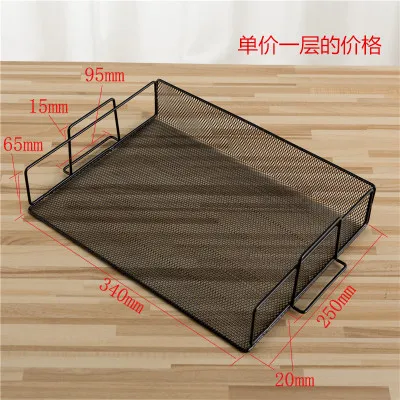 Black-1 DIY многослойные металлические держатели для хранения, домашние многофункциональные офисные книги, настольные железные полки, креативный Органайзер со съемными перегородками - Цвет: Black-1
