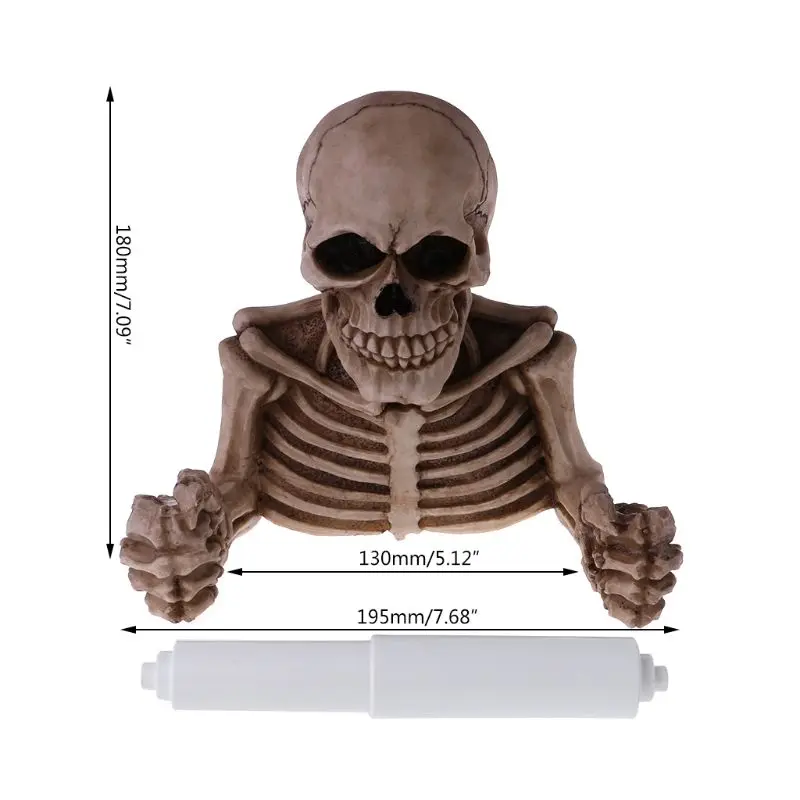 

Novelty Skull Shape Roll Paper Holder Wall Hanging Tissue Napkins Rack