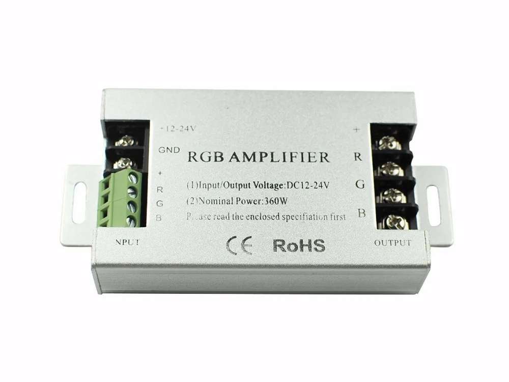 

20pcs/lot DC12-24V 30A 360W 720W LED RGB Amplifier controller for 3528&5050 SMD RGB LED Strip