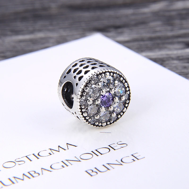 100% Стерлинговое Серебро перфорированные браслет из глазурованного бисера для