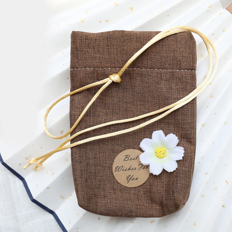 

Small Cotton Bags Linen Drawstring Gift Bag Muslin Pouch Sachet Candy Gift Jewelry Packaging Bags
