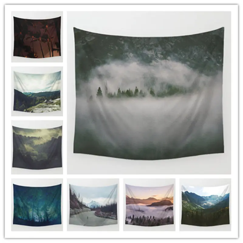 

Yaapeet 1pc Forest Wall Tapestry Polyester Tree Hanging Tapestry Elegant Mountain Wall Hanging Plant Home Decor for Bedroom