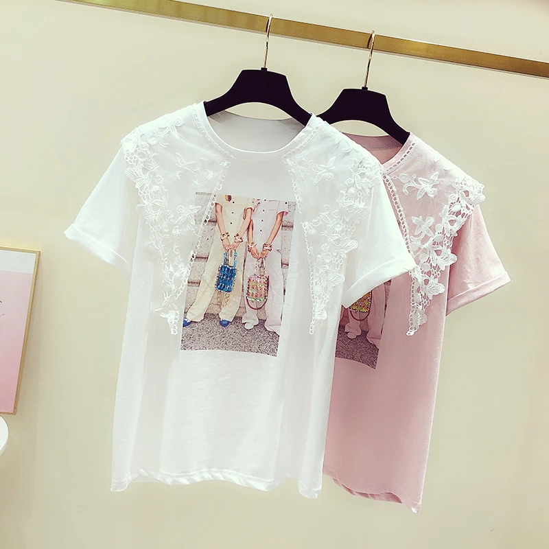 

T shirt Shirts Women New Hot Sale Student T-shirt Womens Fashion Harajuku Striped White