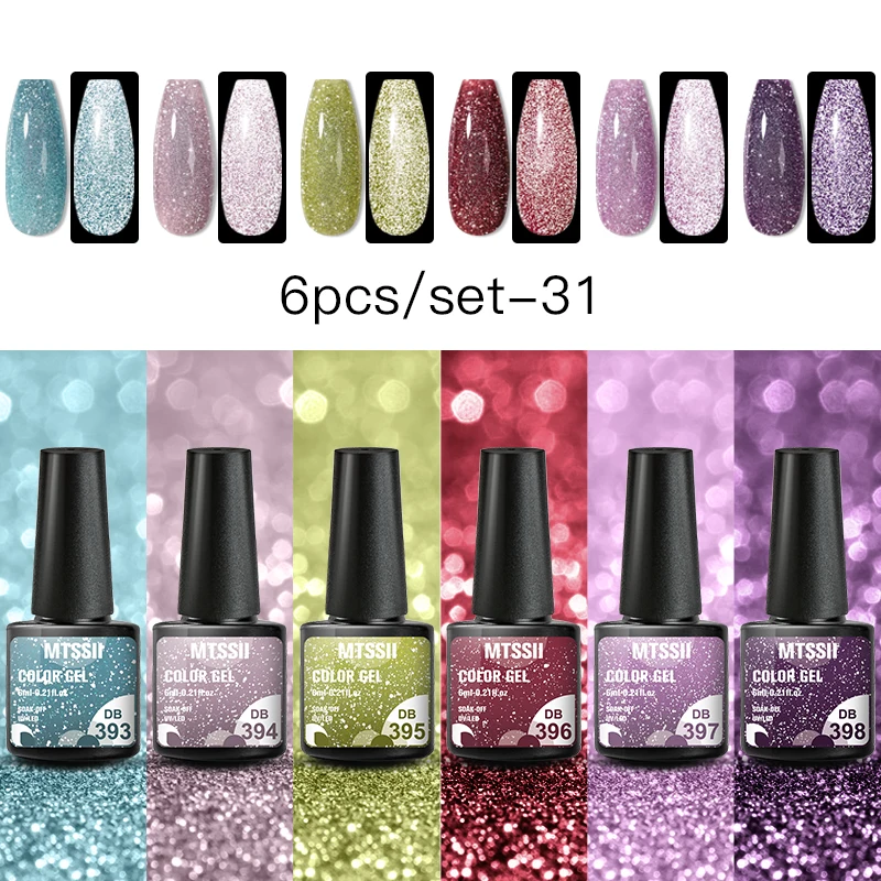 Яркий блестящий голографический Гель лак для ногтей|Гель ногтей| |