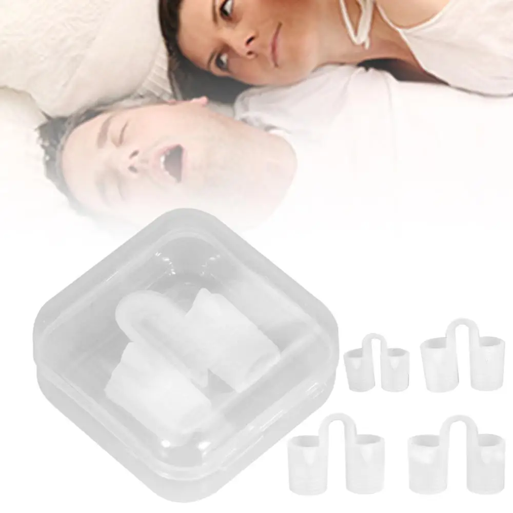 

Silicone Relieve Snore Stopper Guard Easy Sleeping Breath Aid Clip Nasal Dilator Device Improve Sleep Treatment Nasal Congestion