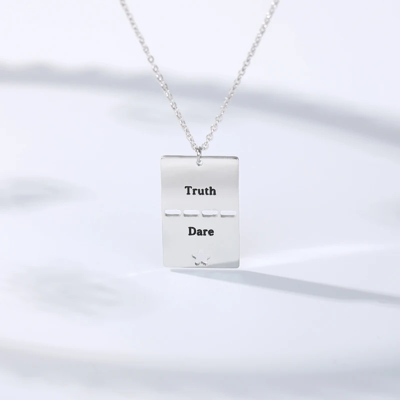 Женская подвеска с рисунком выгравированное слово подвески Женские Ювелирные