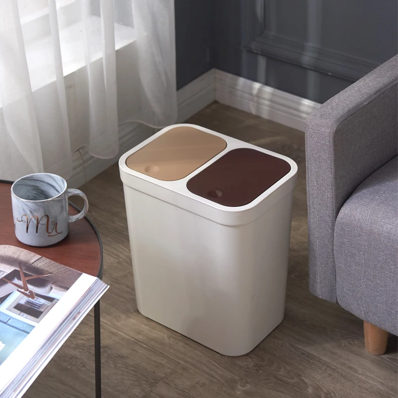 Мусорная корзина с двойной сортировкой бытовое ведро для мусора в скандинавском