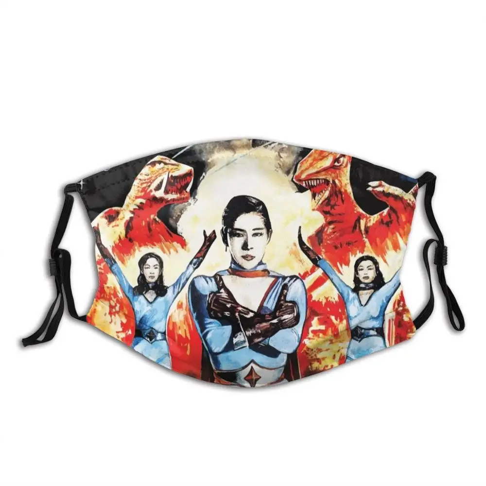 

Лицевая маска Gamera-это супер монстр с фильтром, Gamera Monster Super Japanese 3 Three women Film Kaiju Vinatge черепаха