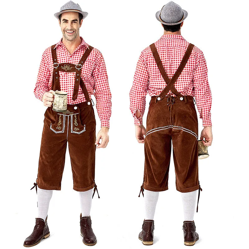 Костюм пивного человека Lederhosen на Октоберфест костюм для Хэллоуина Баварской