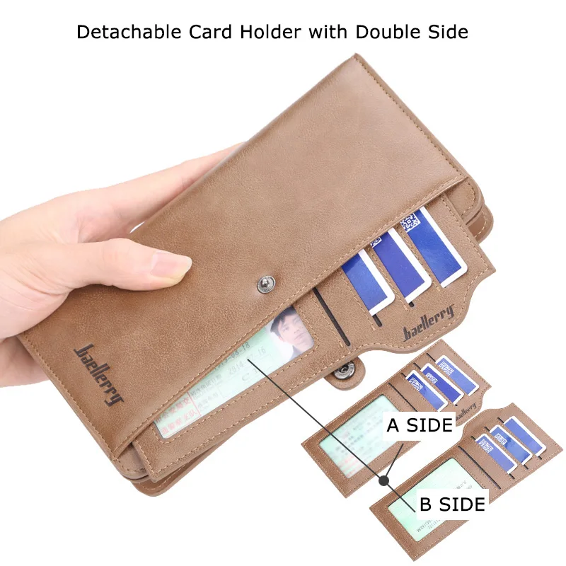 Новинка качественные кожаные мужские кошельки большая емкость водительские