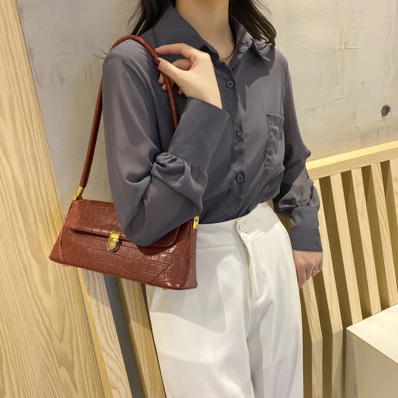 

New Niche Design, Retro Armpit Bag, Fashion Handbag, One-shoulder Net Red Hot Women's Bag, French Stick Female Bag