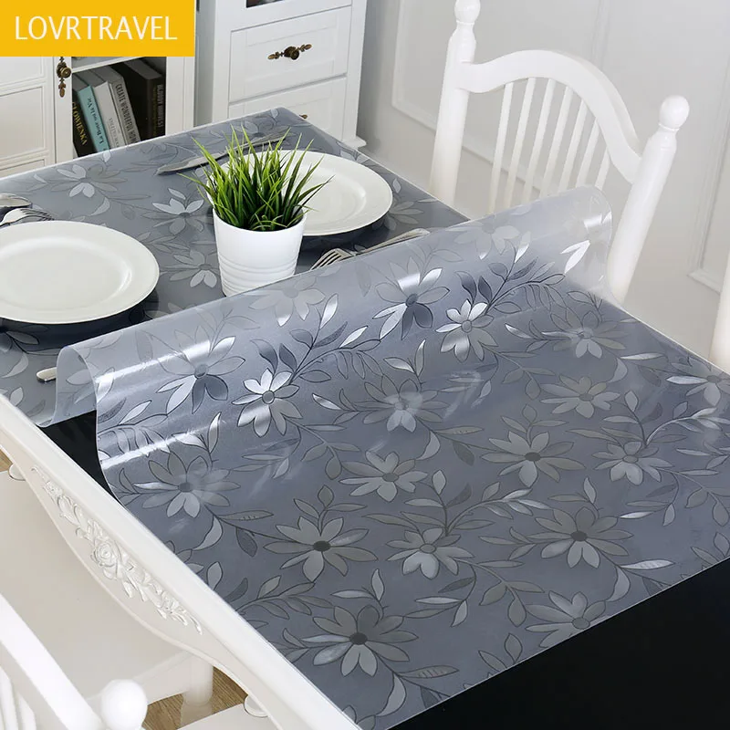 1.0mm Waterproof PVC Transparent Table Cloth Plastic Mat Pad Korean Rectangular Soft Glass for Protector Desk | Дом и сад