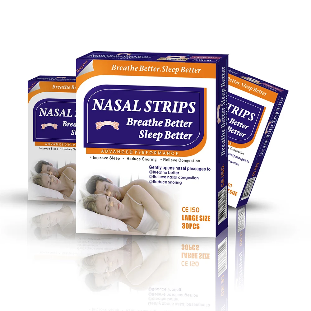 

1800pcs=60box Breathe Right Better Nasal Strips Right Way To Stop Snoring Anti Snoring Strips Easier Breathe Nose Patch 66x19mm
