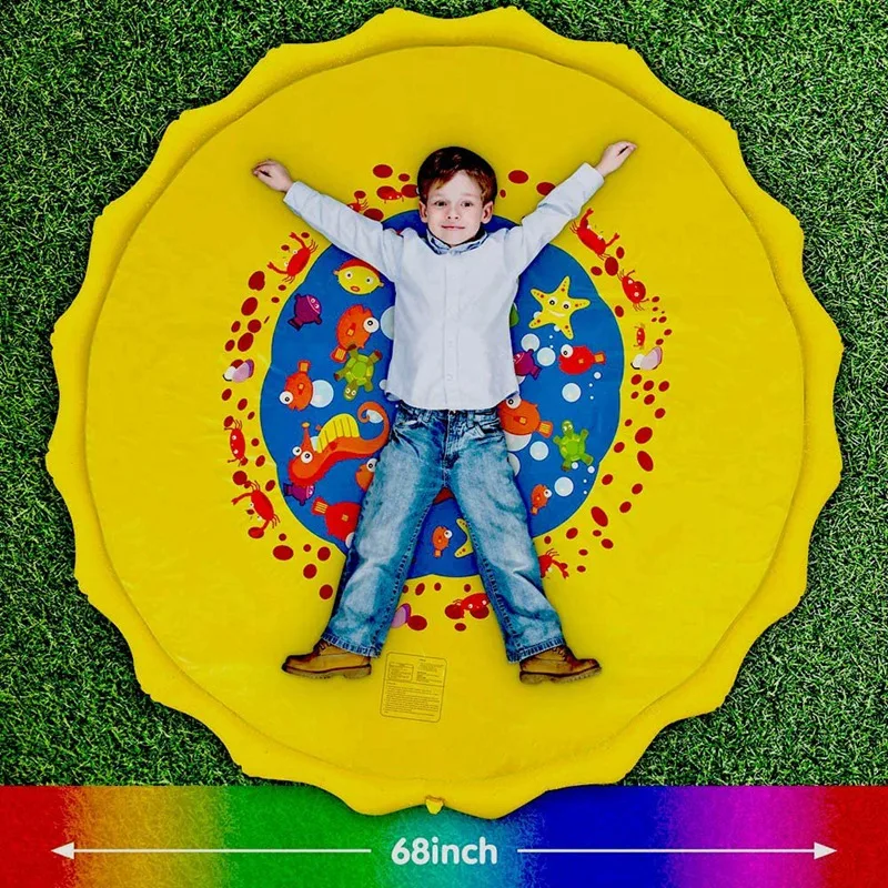 

Splash Pad Sprinkler Pool Water Spray Pad for Baby Children Summer Play Beach Outdoor Garden Lawn Sprinkler Cushion