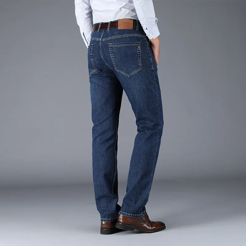 Брендовые джинсы мужские s бизнес стрейч брюки повседневные Прямые для мужчин