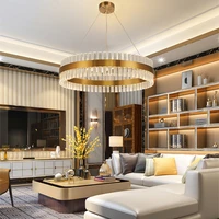 modern led chandeliers in the living room ring crystal chandelier for dining room hanging circle cristal lamps gold bronze light