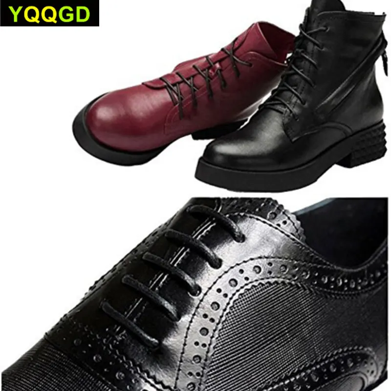 4 пара/лот Обувь с круглым вощеным шнурком Водонепроницаемая хлопковая обувь