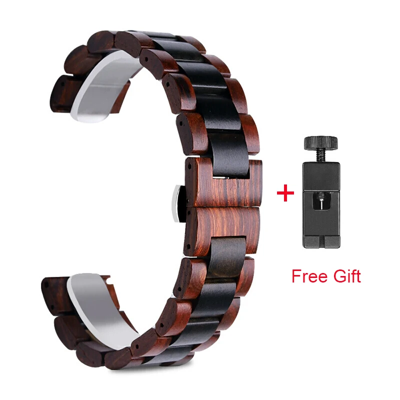 

22MM Wood Strap For Huawei Watch GT 2 Pro/GT2 46MM Honor Magic Smart Watch Band Bracelet Strap For TicWatch Pro Wristband Correa