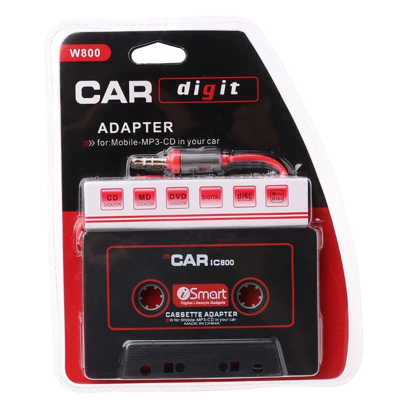 

2022 New 3.5mm Car AUX Audio Tape Cassette Adapter Converter For Car CD Player MP3