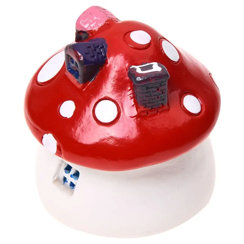 Садовый орнамент грибной дом смола фигурка ремесло растение горшок Фея садовый