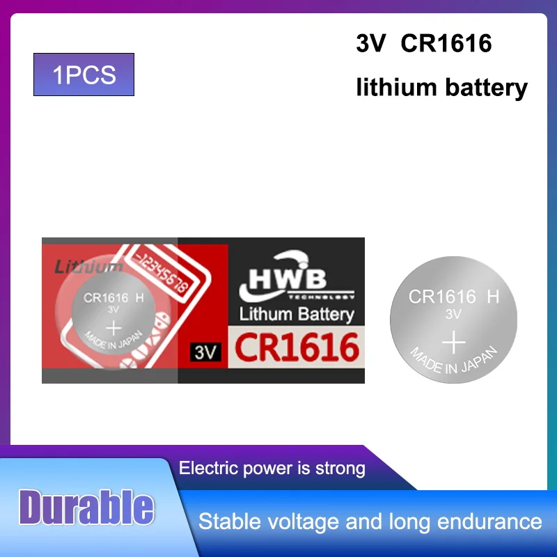 1x For Eaxell CR1616 Button Cell Coin Batteries Car Remote Control Electric Alarm 3V Lithium Battery | Электроника
