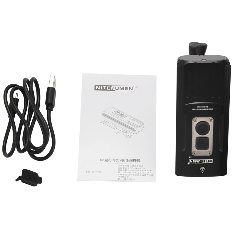 

Quality NITENUMEN 1800Lumens Bike Front Light Cycling Headlight Bicycle Rechargeable Flashlight Waterproof 6800mah Led Head Lamp