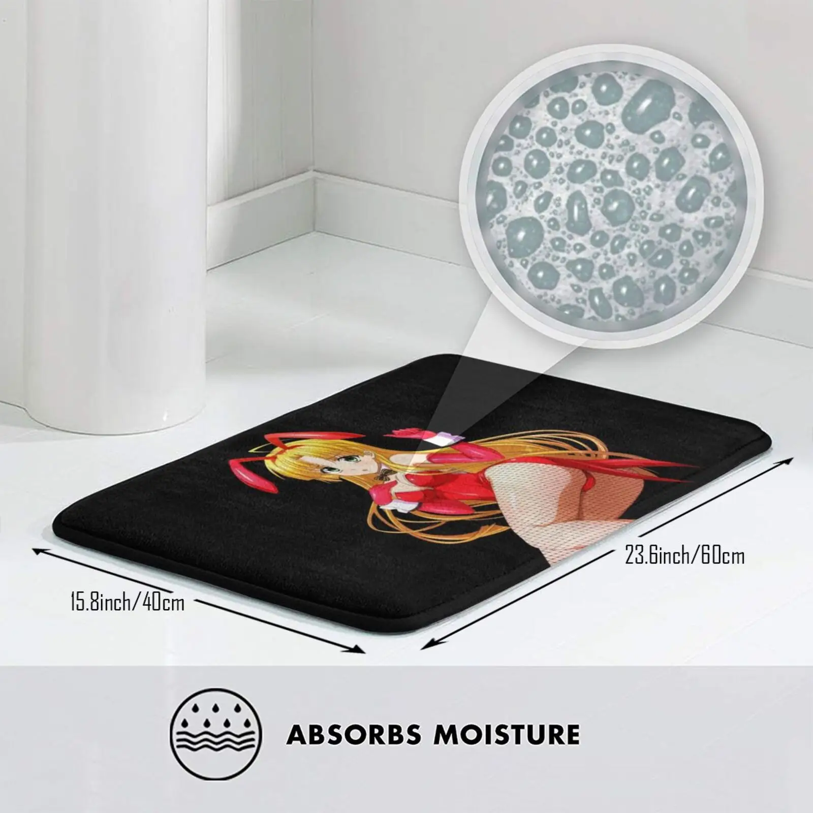 Азия серебристый костюм кролика | Старшая школа Dxd Ecchi коврик подушка Мягкий