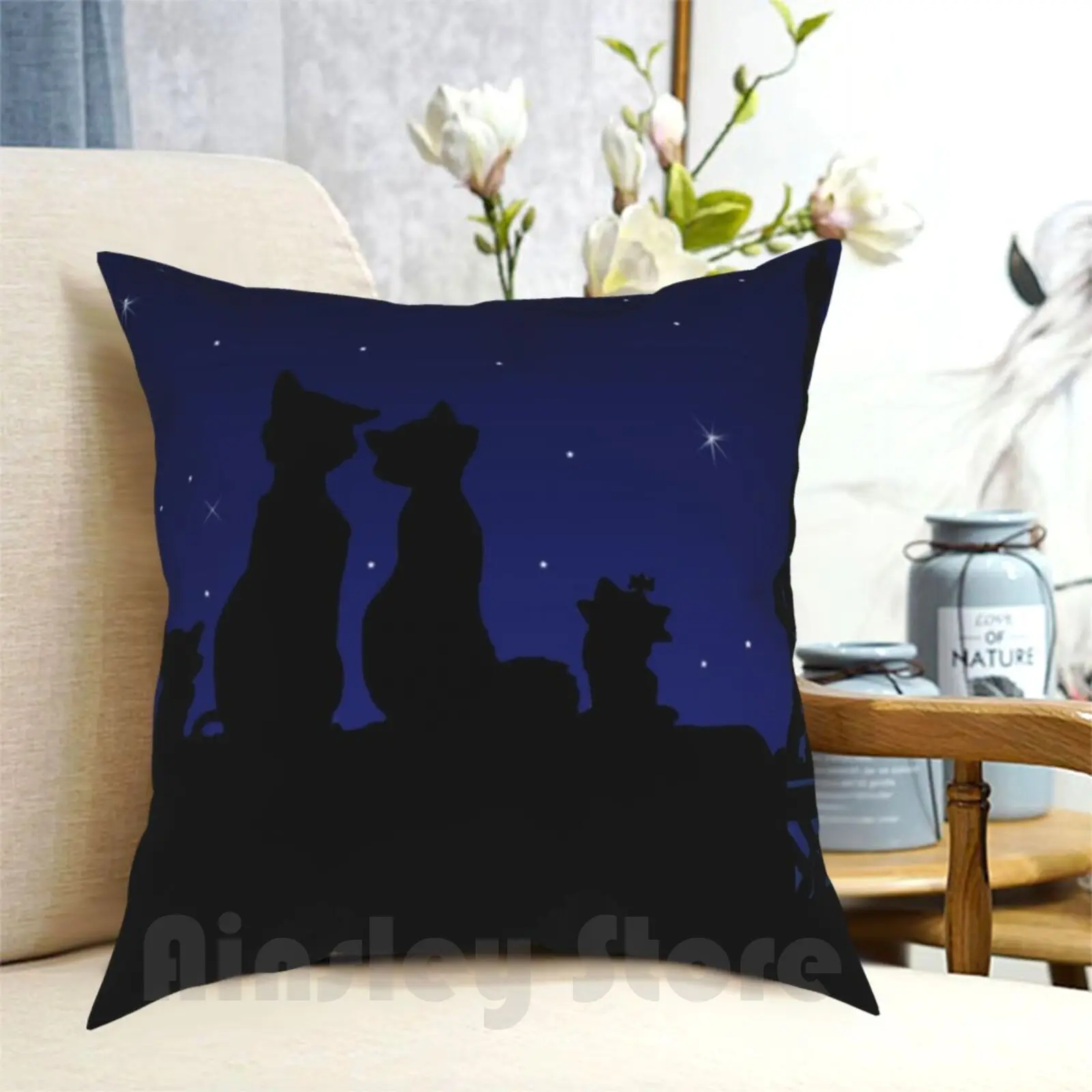 

The Cats In Paris Pillow Case Printed Home Soft DIY Pillow cover Aristocats Paris Cats Movies