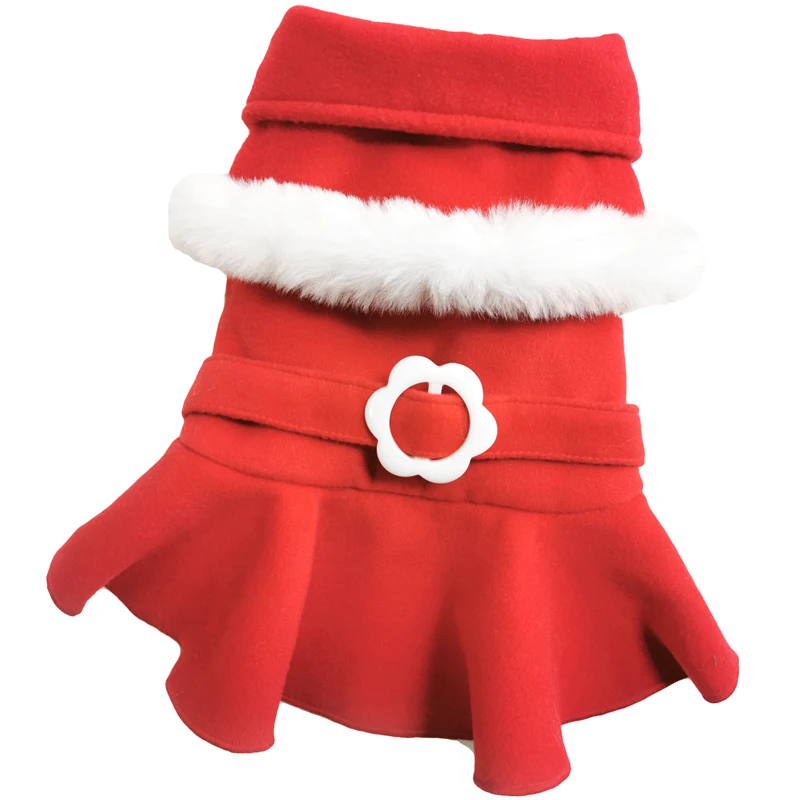 

Новогодняя одежда для собак зимнее платье для собак рождественский наряд для питомцев для йоркширских терьеров и чихуа-Хуа костюм щенка пу...