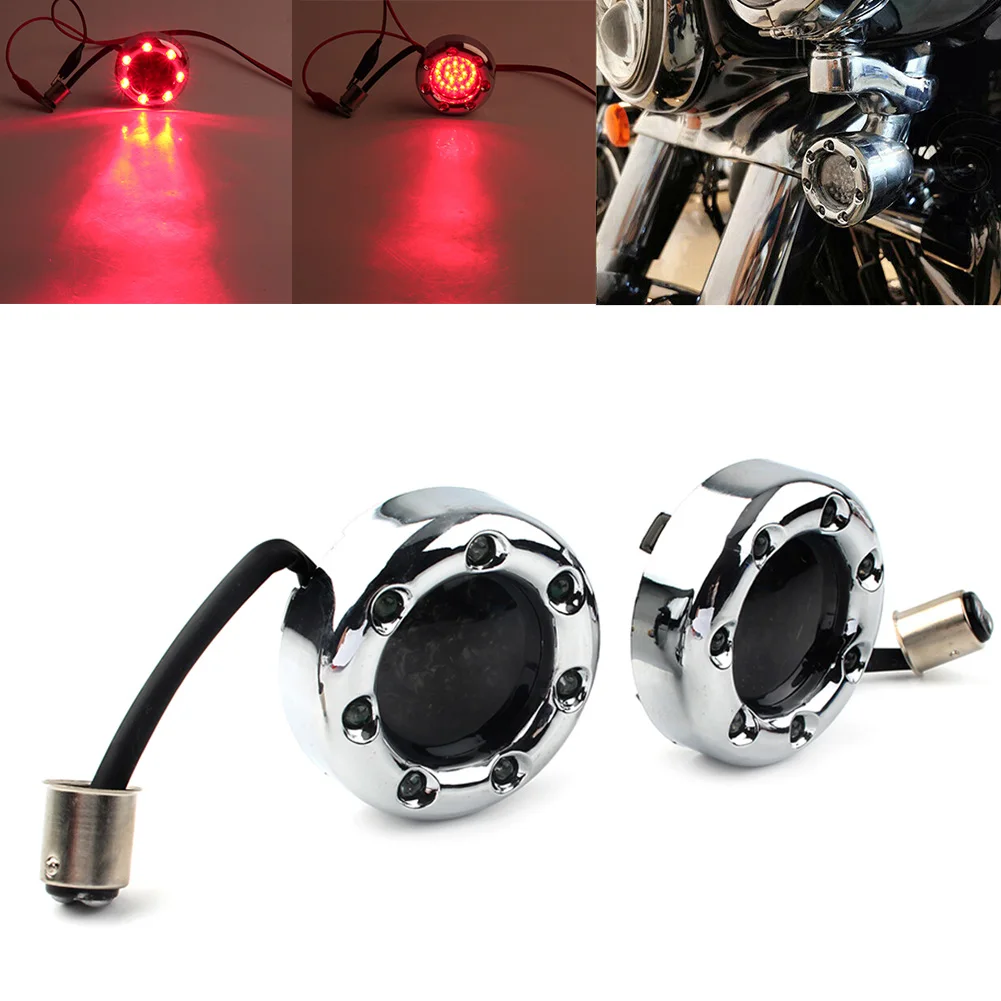 

1157 крассветодиодный светодиодные глянцевые хромированные кольцевые поворотники для Harley Sportster XL883 XL1200 Touring Softial FLHR FXB FLST FLS