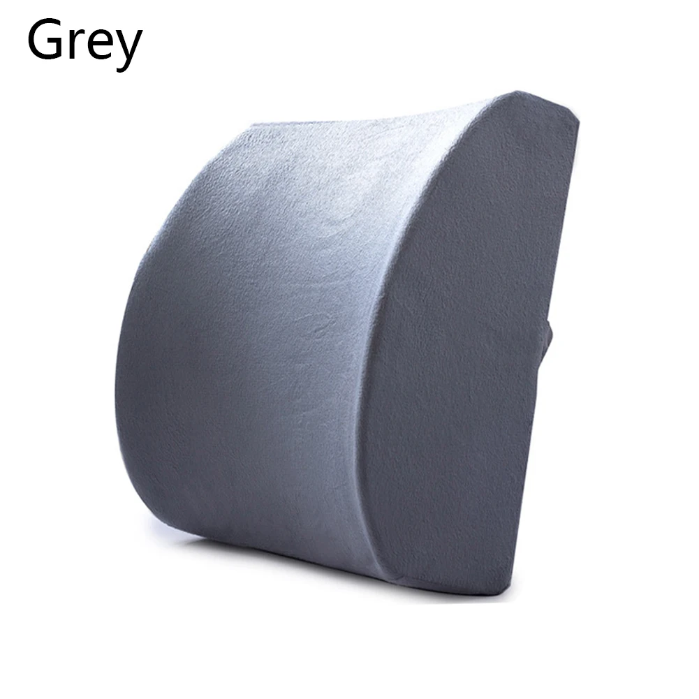 Suede Grey Всплеск памяти подушка нижняя подушка для поддержки спины Мягкая дышащая Талия Подушка для путешествий стул для дома офиса снимает боль - Название цвета: Suede Grey