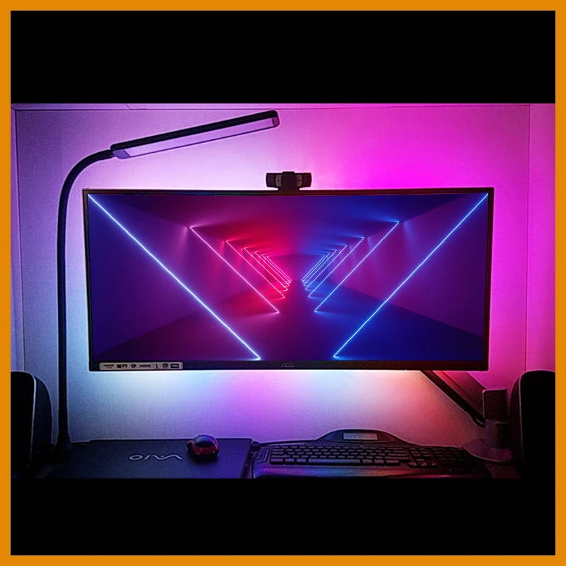 Светодиодная лента ws2812b декоративный RGB-светильник с подсветкой для рабочего