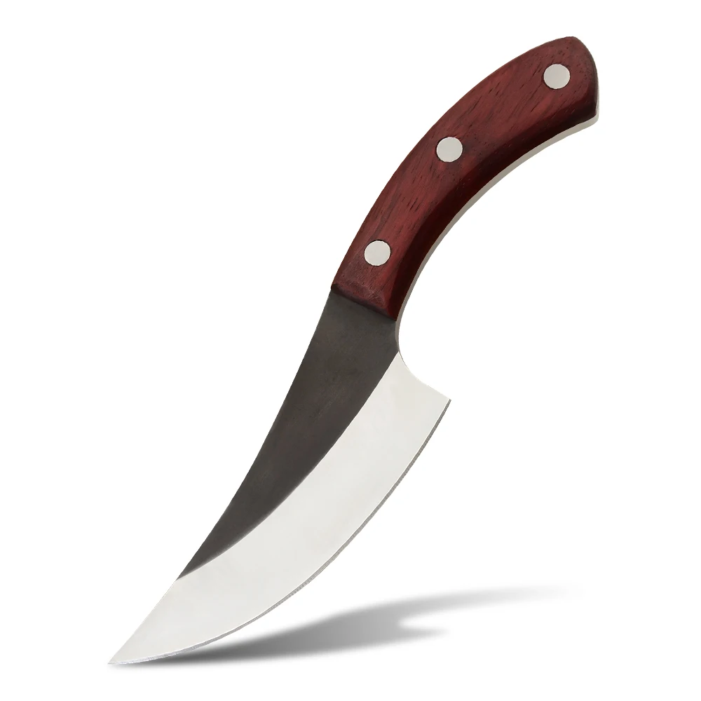 

Damask Full Tang 5.5 inch Boning Knife Handmade Forged Serbian Chef Knife with Leather Sheath Camping Butcher Kitchen Chef Knife