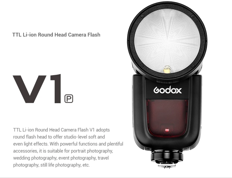 Godox V1 V1P фонарик для камеры ttl литий-ионная круглая вспышка для фотоаппарата вспышка для Pentax camera s с триггером X2T AKR1