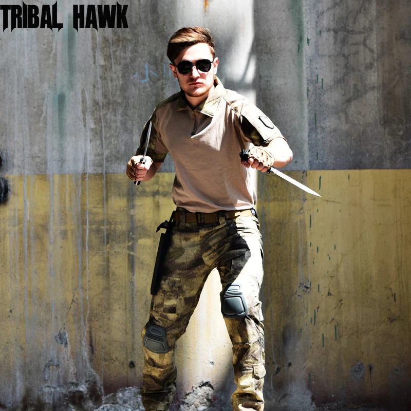 

Tactical Uniforms Outdoor Military Camouflage Clothing Sets War Game Airsoft Combat Suits Working Hunting Clothes with Kneepsd