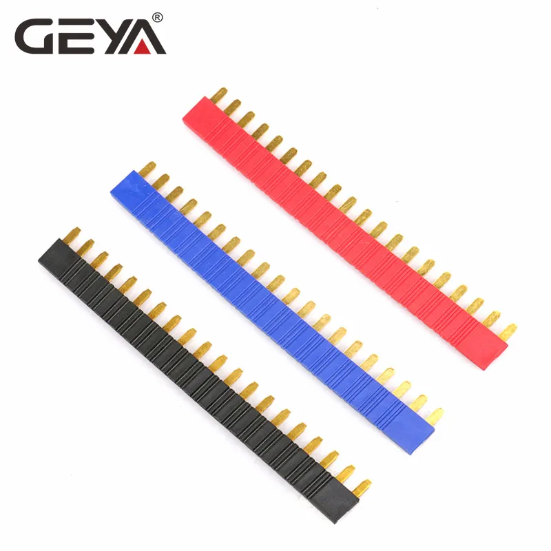 Узкий релейный модуль GEYA 41F короткая шина перемычка быстрая проводка черная