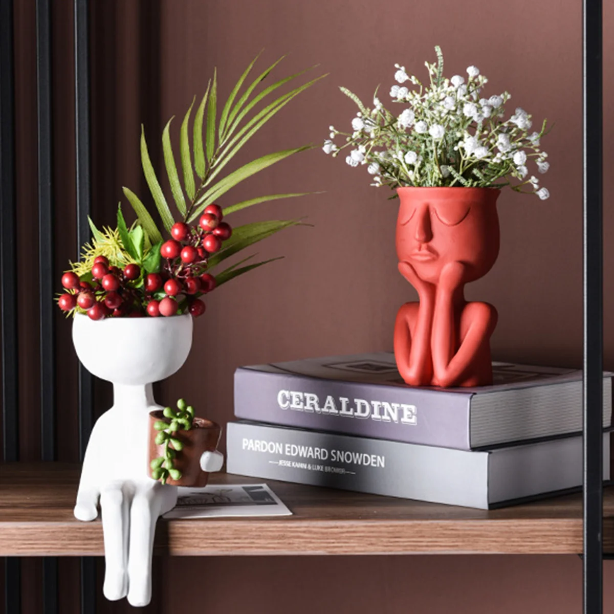 Креативная художественная портретная ваза скульптура цветочный горшок садовое