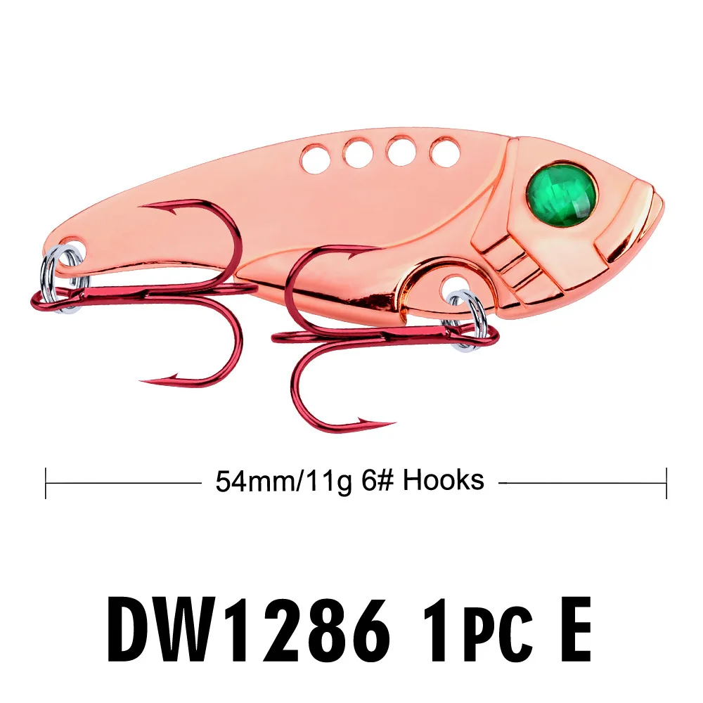 Приманка рыболовная VIB из алюминиевого сплава с красным крючком вращающаяся