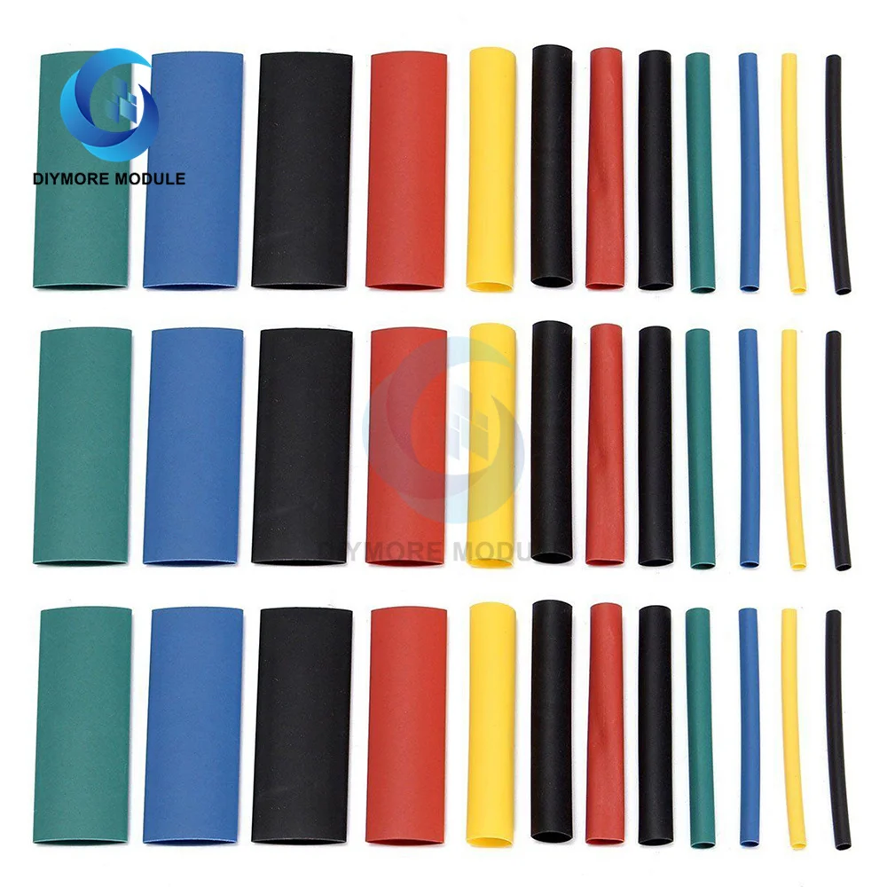 530Pcs Heat Shrink Tubing Polyolefin Insulation Shrinkable Tubes  Assortment Shrink Tube Electrical Wire Wrap Cable Sleeves Set