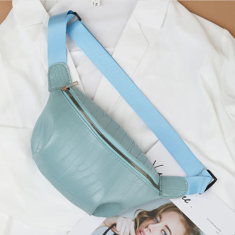 Женская сумка на пояс Jin Mantang нагрудная из искусственной кожи ярких цветов с