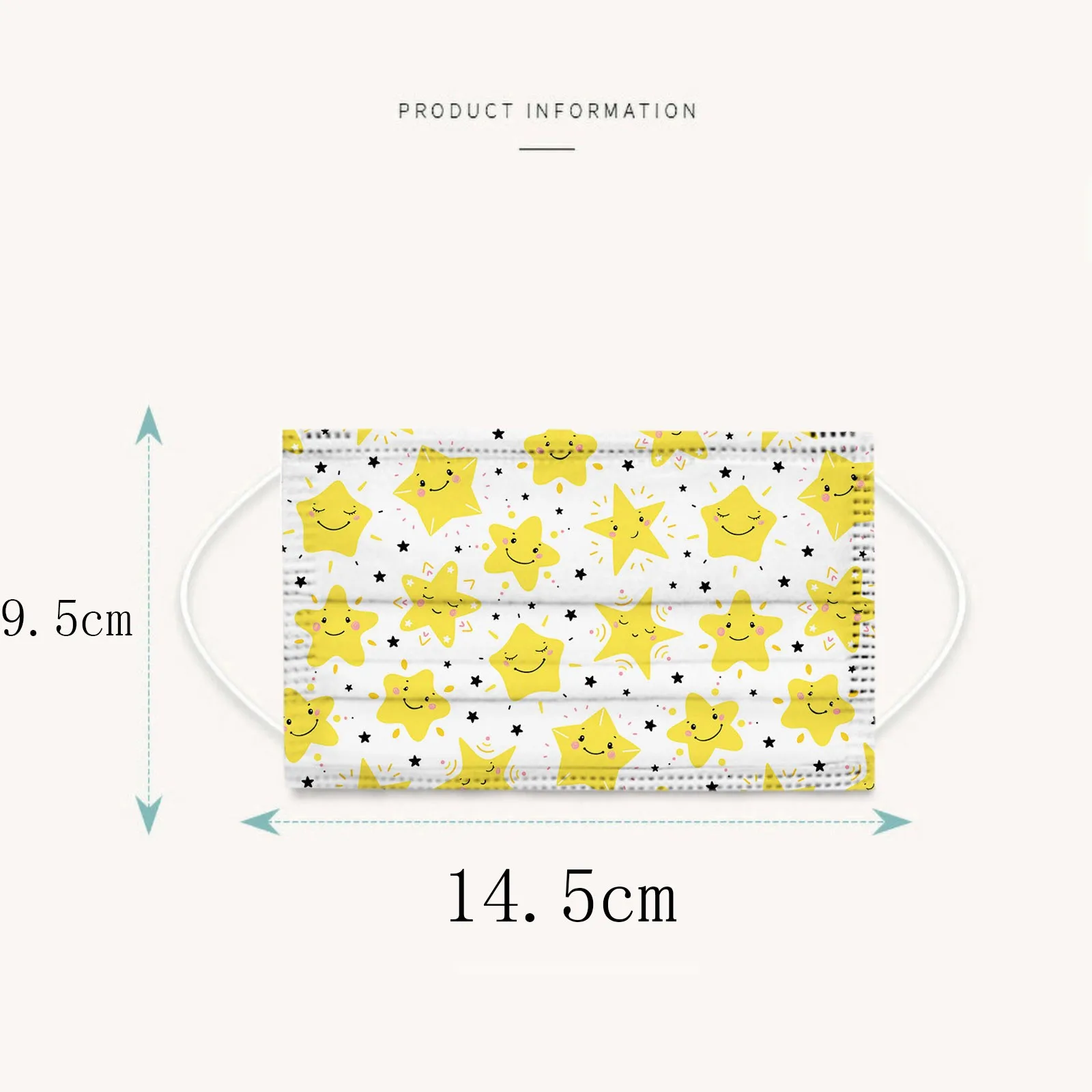 50 шт. одноразовые маски для лица с градиентными цветными звездами | Дом и сад
