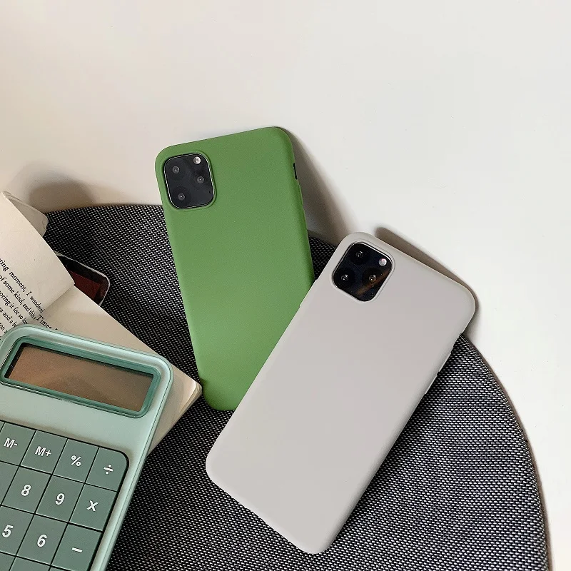 Чехол для телефона iPhone 6 7 8Plus X XS XR MAX 11 11Pro Promax матовый Мягкий силиконовый чехол из