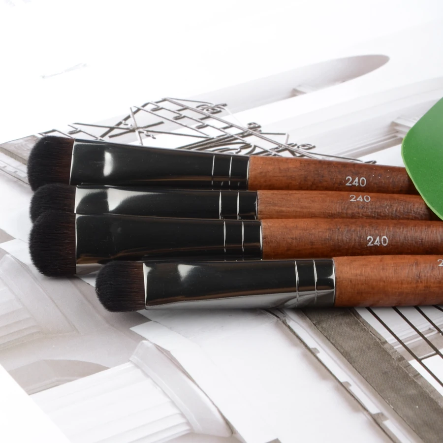 1 шт. Кисть для макияжа с натуральным деревянным ворсом | Красота и здоровье