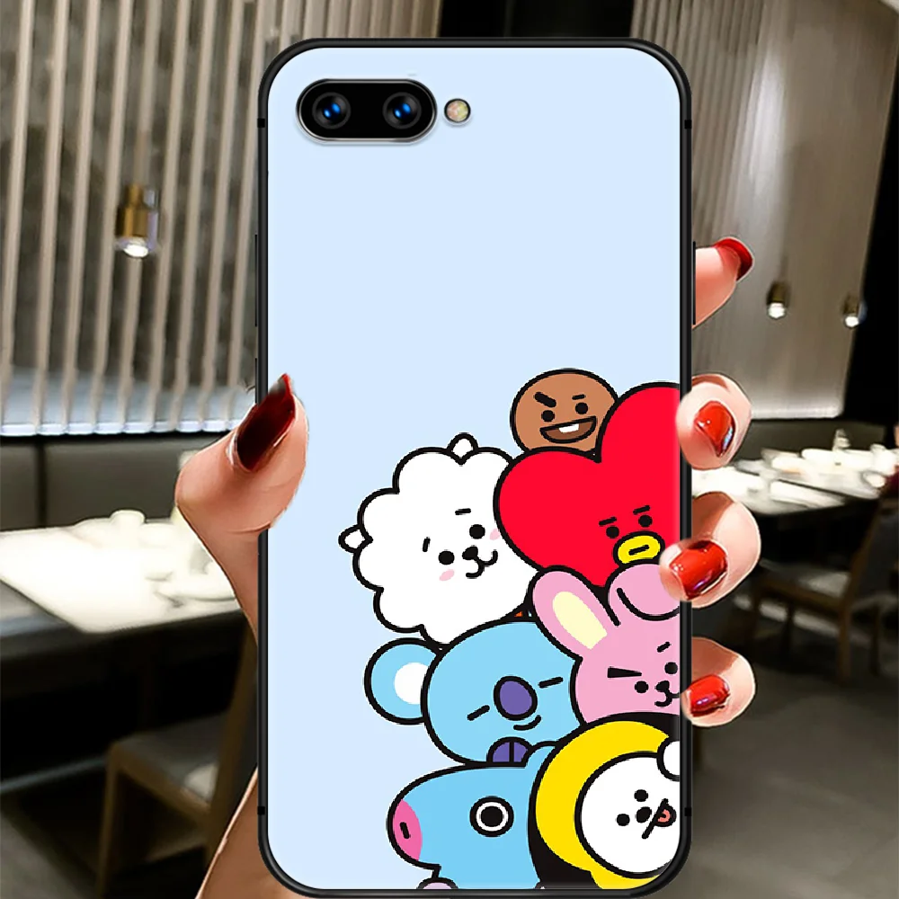 

Cartoon BT21 Phone Case Cover Hull For HUAWEI Honor 8 8c 8a 8x 9 9a 9x V10 MATE 10 20 I Lite Pro black Hoesjes 3D Coque Trend