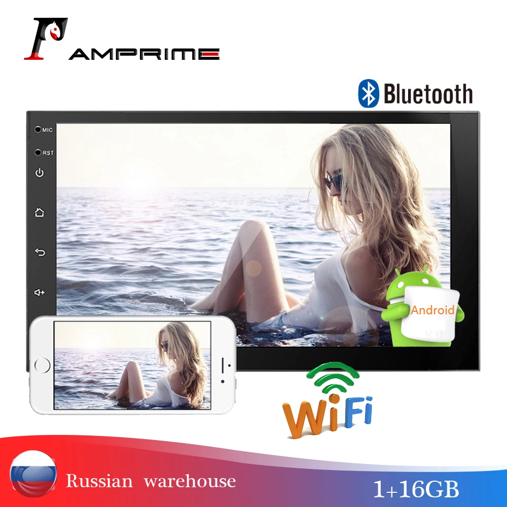 AMPrime Android 2 din автомагнитола 7 ''мультимедийный плеер универсальный gps DAB+ приемник магнитофон аудио стерео Поддержка Зеркало Ссылка