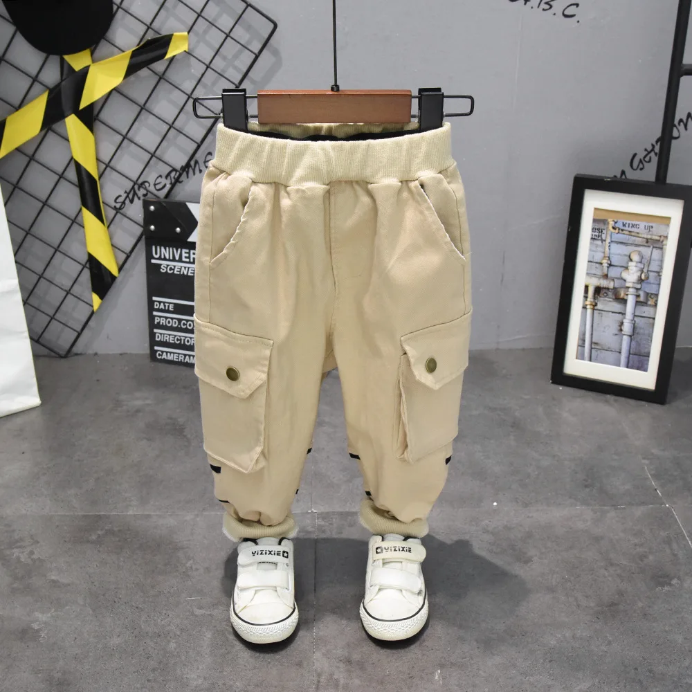 

Spring Boys Pants Casual Korean Loose Harem Pants for Boys 2 3 4 5 6 Y Toddler Boy Trousers Big Pocket Fashion Boy Sweatpants