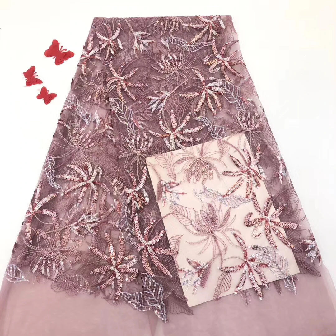 

Высококачественная 2020 тюль с блестками, ткань с кружевом, вышитая африканская кружевная ткань для женщин D38681